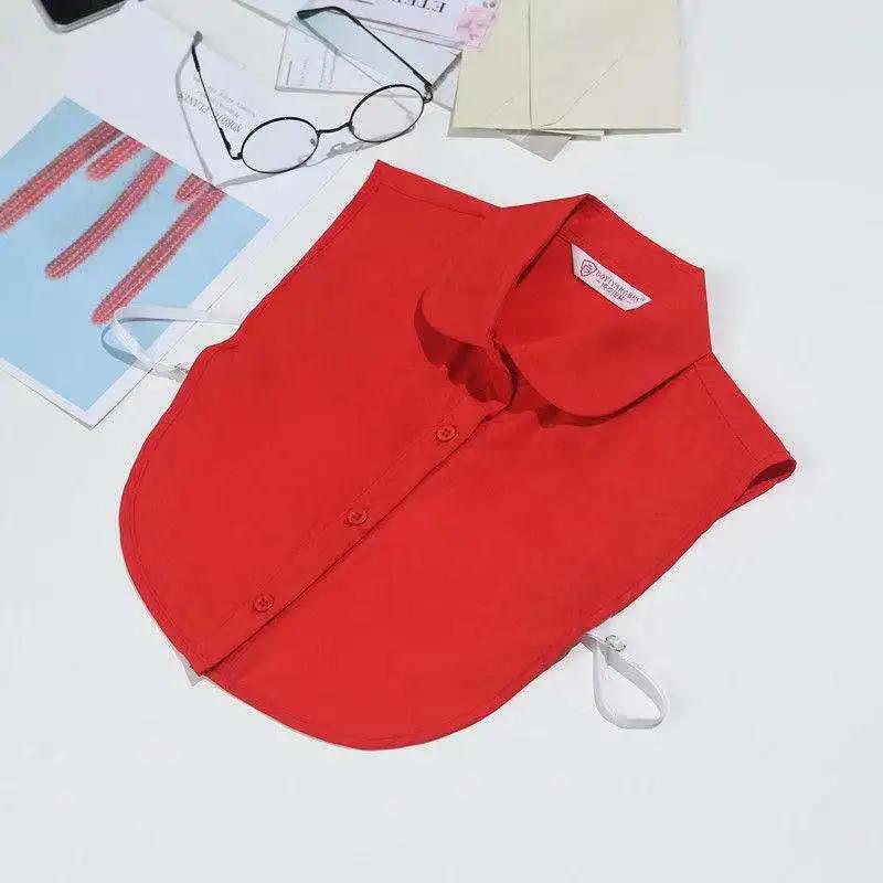 Fake Collar For Shirt Detachable Collars Solid Shirt Lapel Blouse Top Men Women Black White Girls Top Clothes QH132