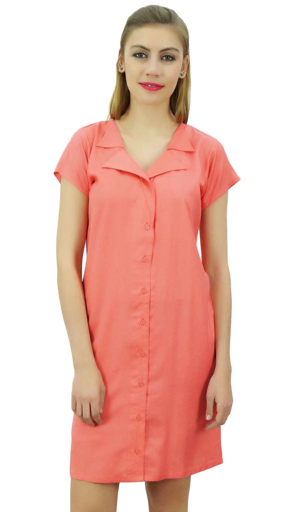Bimba Womens Aqua Blue Long Shirt Getting Ready Buttondown Night