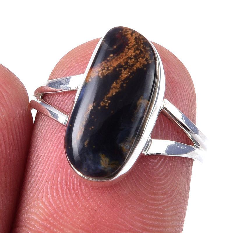 

Natural Pietersite Gemstone Handmade 925 Solid Sterling Silver Ring Size 6 U9B01
