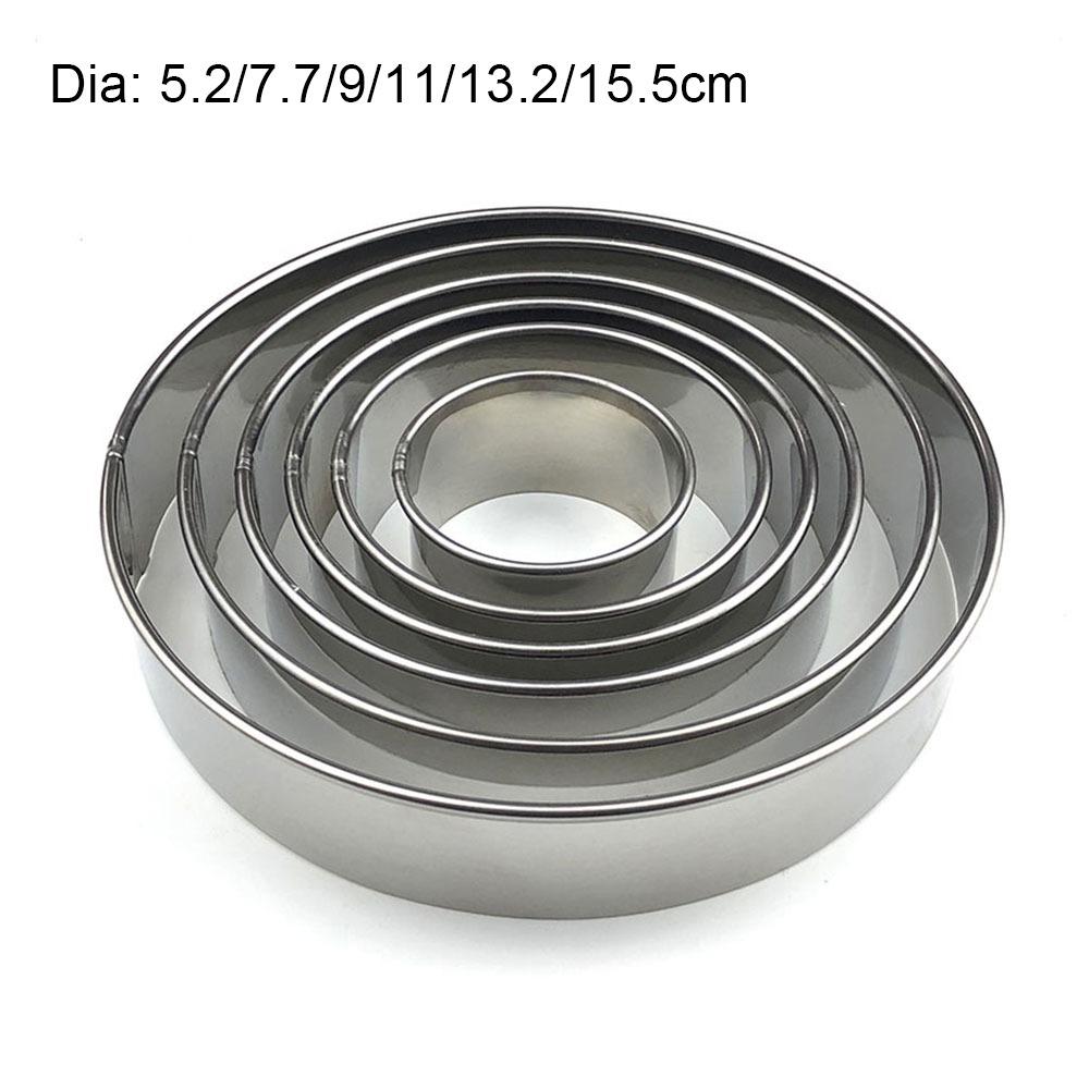 

6 шт./набор Кольцо для торта из нержавеющей стали Форма для печенья Мусс DIY Прочный Форма для торта Мастика