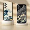 Great Wave Off Kanagawa Phone Case For Samsung S 25,24,23,22,30,21,10,9,Ultra,Plus,Lite,FE,4,5G Black Soft Case