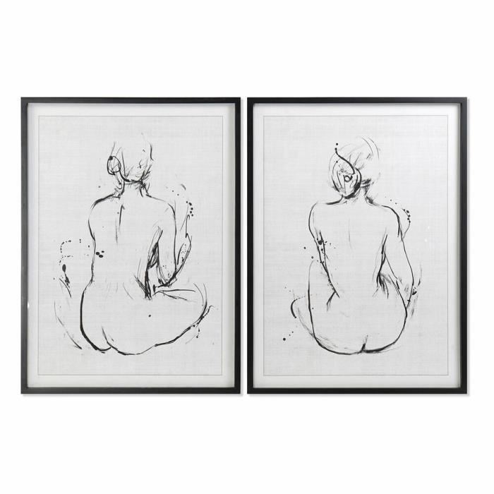Cadre 70 x 2,5 x 90 cm femme moderne (2 unités)