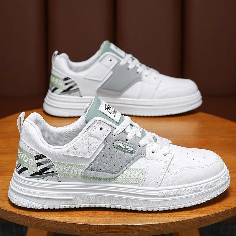 

Мужская обувь, весенние дышащие белые модные кроссовки, повседневная молодежная студенческая обувь для скейтбординга, удобные спортивные кроссовки для скейтбординга 39