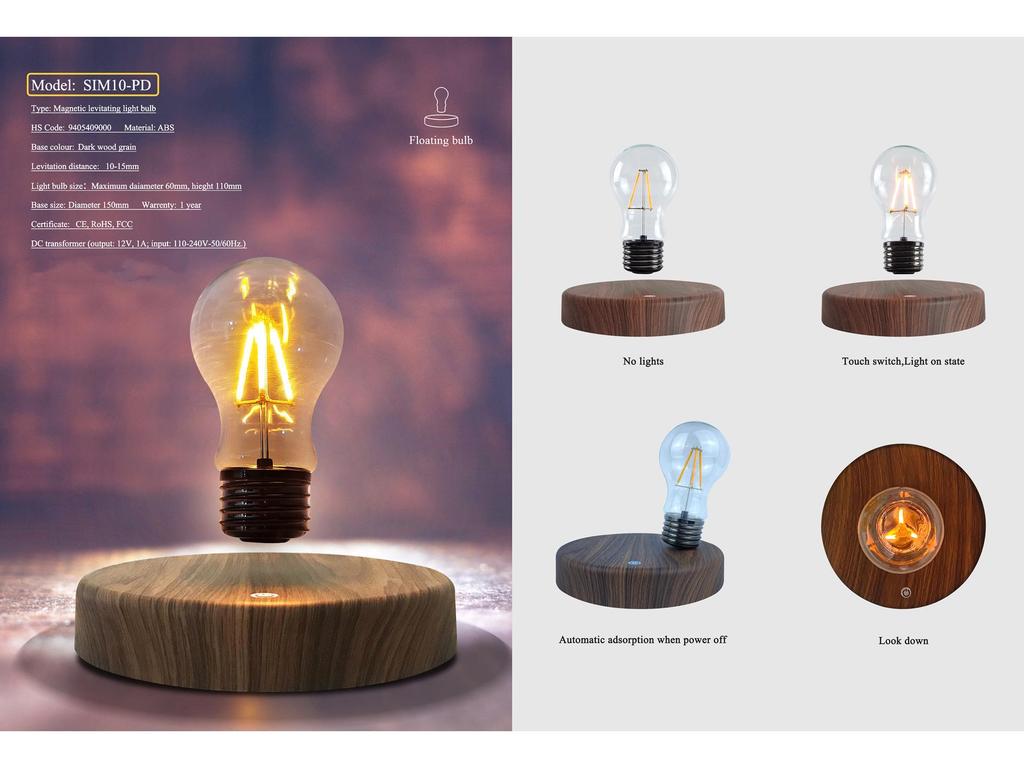 Luxury Magnetic Levitation Night Light: Creative High-End Ornament and Ideal Birthday Gift