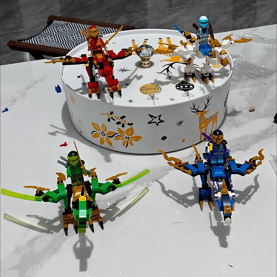 4 blocs de construction de dragon ninja fantôme de style mini figurines kit de briques modèle de film classique jouets pour enfants garçons pour enfants