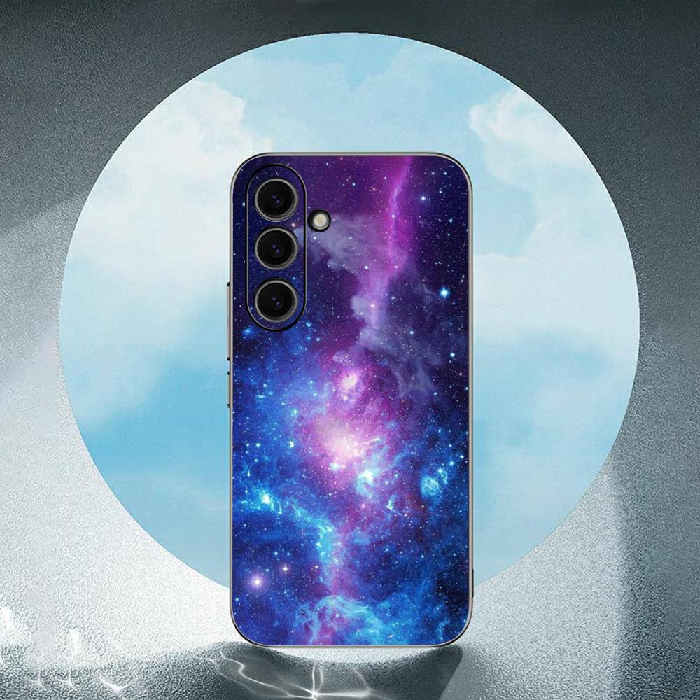 Colorful Space For Samsung Galaxy S23 S24 S25 Ultra S22 Plus S21 Black Soft Case Waterproof Soft Case