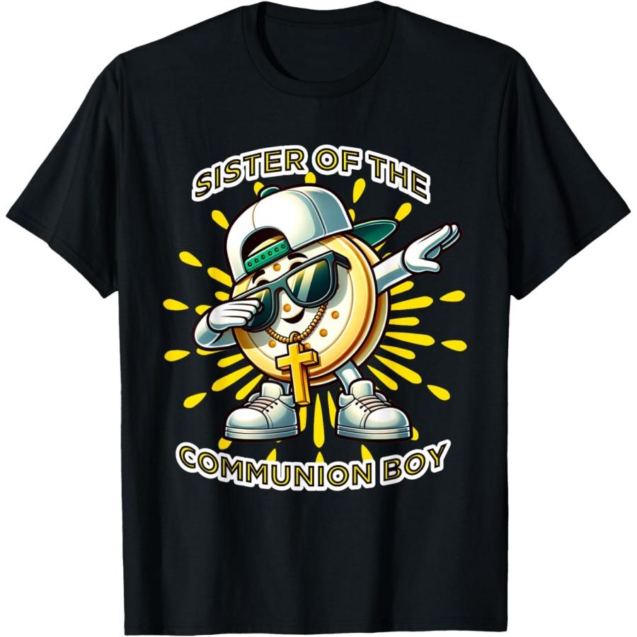 Sister of the Communion Boy First Communion Wafer Family T-Shirt S