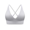 Women Cross Back Thin Strap Shockproof Sports Yoga Bra For Gym Fitness Training
