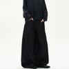 Women Retro Street Design High Waist Trousers Loose Wide Leg Jeans Floor-Length Jeans