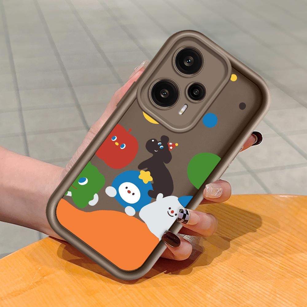 Soft Silicone Square Ladder Printing Pattern Phone Casing Full Cover Camera Shockproof Protection Rubber Case for Xiaomi Redmi