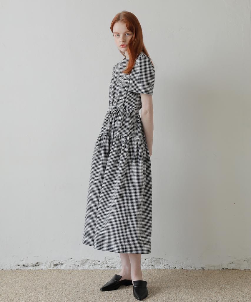 Paul And Alice Check Long Dress /Black