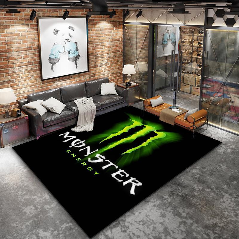 Monster Energy Carpet Rug for Living Room Bedroom Home Sofa Decoration,Kids play Nonslip Floor Mat