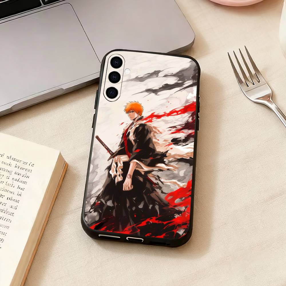B-Bleachs K-Kurosaki-i Ichigo Phone Case Black Silicone Soft For Samsung Galaxy A73,A72,A71,A70,A53,A52,A51