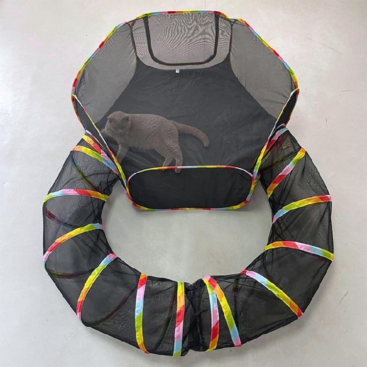 Pet Cat Tunnel Foldable Indoor Cat Tunnel Foldable Space Saving Training Toy
