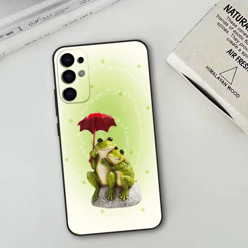 Funny Frogs Phone Case For Samsung S25,S24,S21,S22,S23,S30,Ultra,S20,Plus,Fe,Lite,Note,10,Black Cover