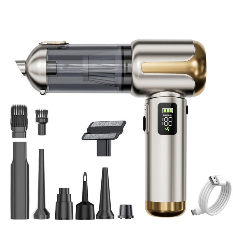 Portable Car Vacuum Cleaner Featuring Smarts Digital Display LED Light and 3 Speed Suction for Enhanced Vehicle Interior Cleaning