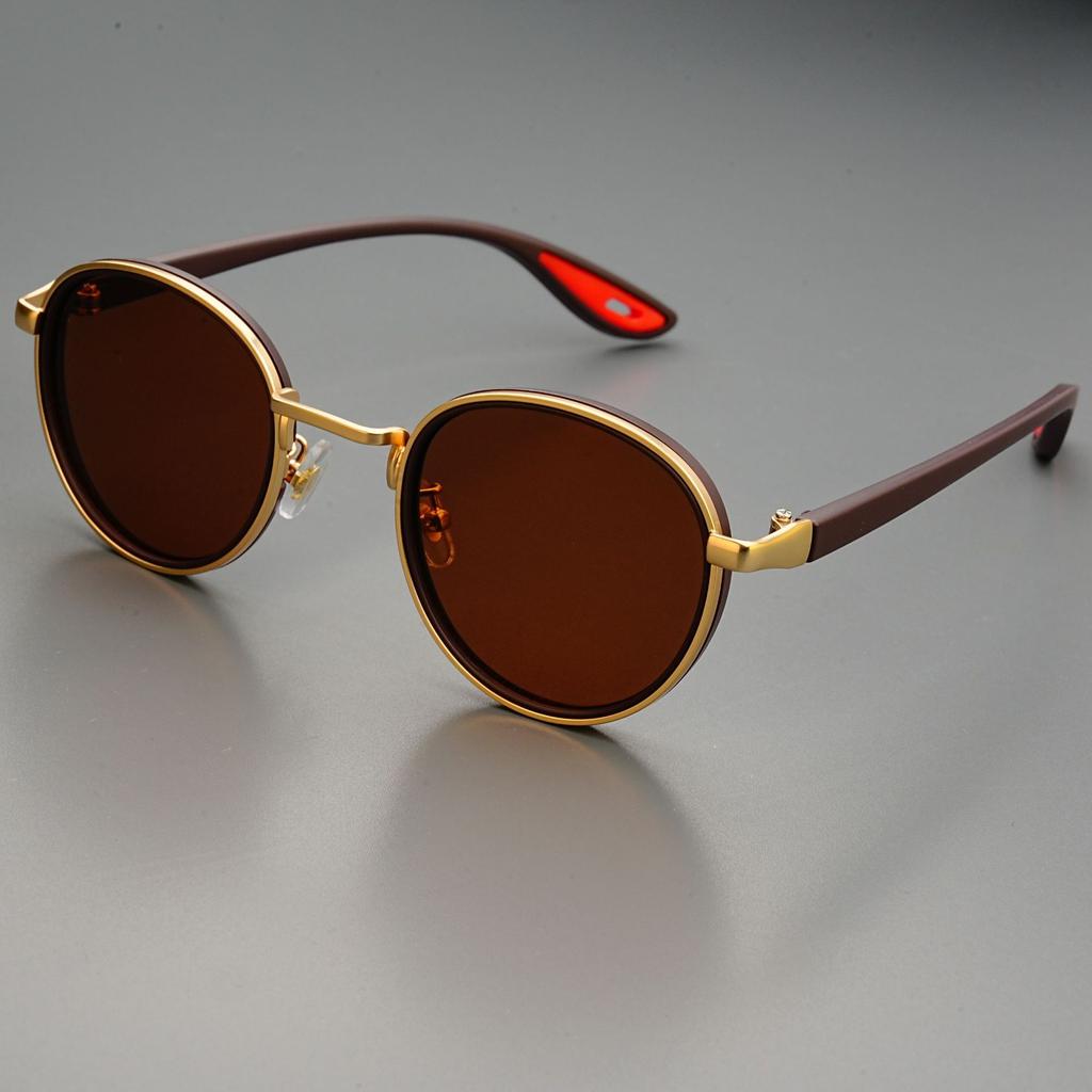 Metal Anti-Blue Light Glasses Women Men Vintage Round Frame Eye Protection Ultra Light Eyeglasses