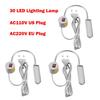 3pcs AC110V/220V LED Industrial Sewing Machine Lighting (With 30 LED Lamp) 360° Flexible Gooseneck Industrial Lights