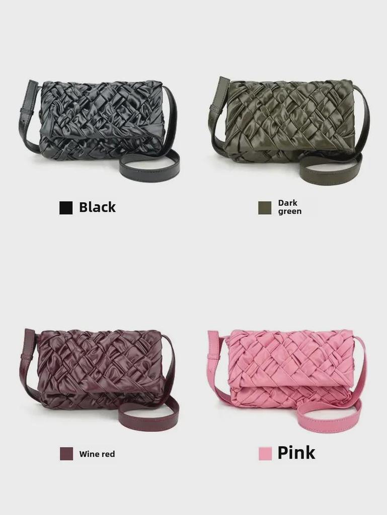 Modetrend 2024: BV Waxleer Sjaal Crossbody Tas met Geplooide Afwerking