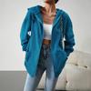 Women's 2025 Autumn and Winter Loose Casual Sweatshirt Cardigan Hooded Jacket