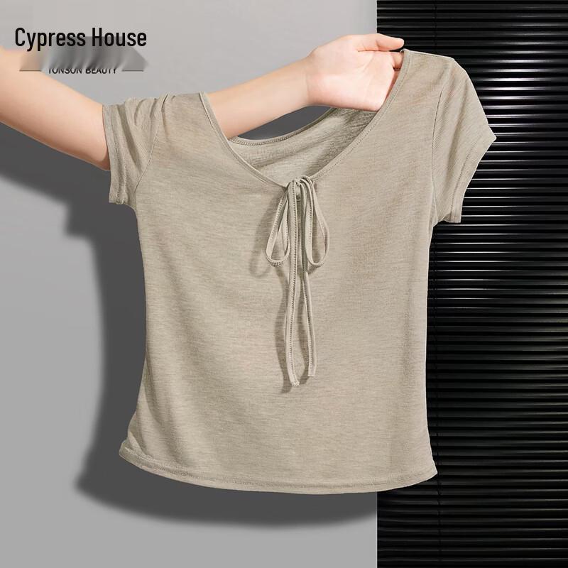 Silkbay Women s V-Neck Short Sleeve T-Shirt M