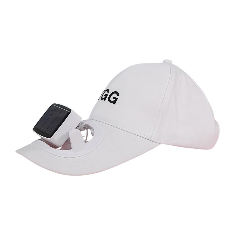 

Adjustable Sun Hat Feature Solar Charging Build-in Cooling Fan Ideal For Beach Vacations And Camping Trip белый