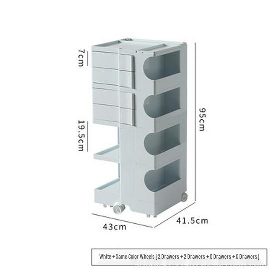 Nordic Rotating Multi-Layer Storage Cabinet: Versatile Makeup, Bedside, or Snack Organizer