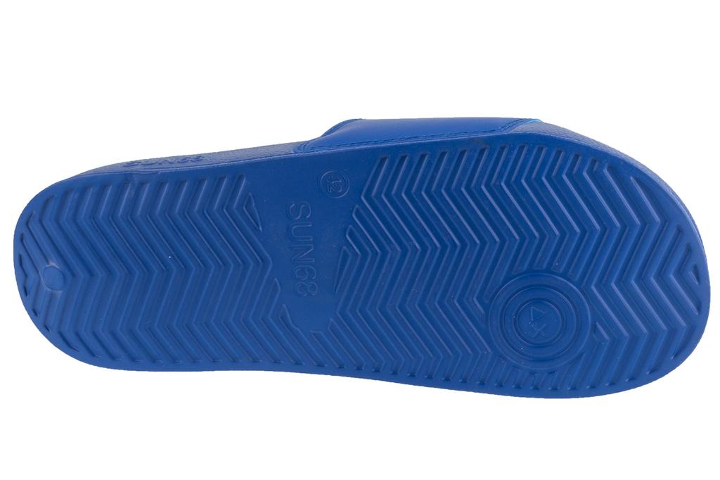 SUN68 Slippers Logo, Mens blue Slides