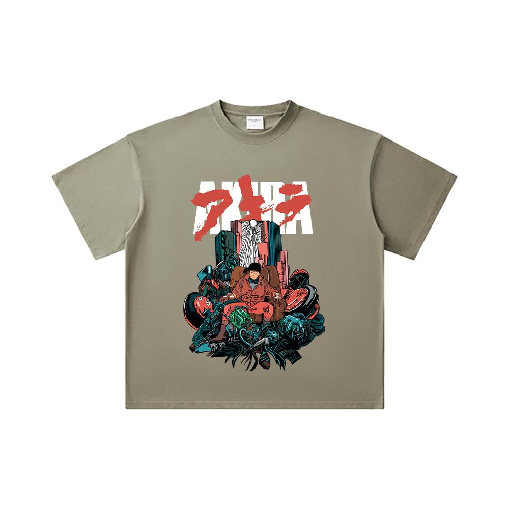 260 GSM Double Yarn 32 Count 100% Cotton Akira V1 Print Unisex Heavy Cotton T Shirt