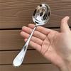 Thicken Kitchen Dinner Dish Soup Rice Western Restaurant Bar Public Spoon Large Stainless Steel Round Head Buffet Serving Spoon