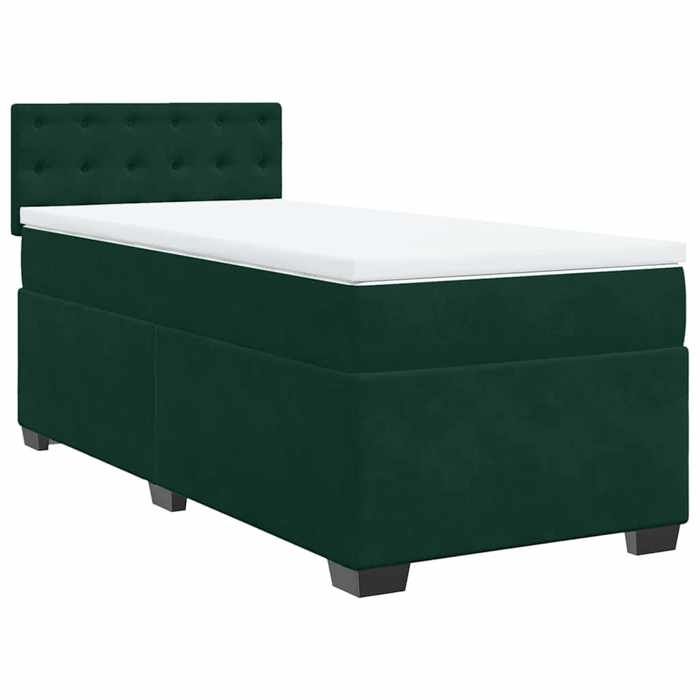 Maison Exclusive - Sommier à lattes de lit avec matelas Vert foncé 90x200 cm