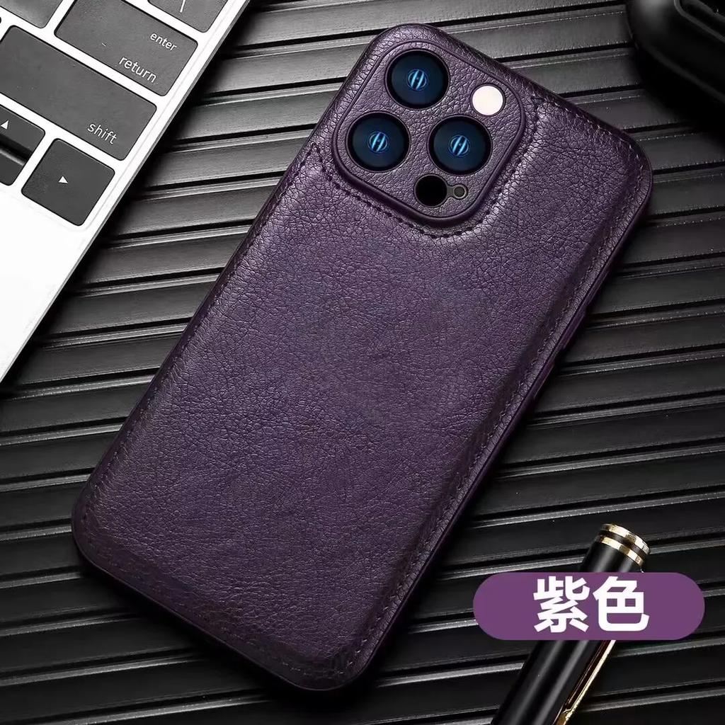 Luxury High-end Leather Case for iPhone 13 Pro Max 14 Plus 15 16 Pro 17 Air 12 11 XS XR X 7 8 Len Protection Mobile Phone Cover