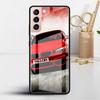 Glass Case For Samsung Galaxy S22 S20 FE S21 5G S10 S9 Plus Note 10 20 Lite Tempered Phone Cover Blue Red Car