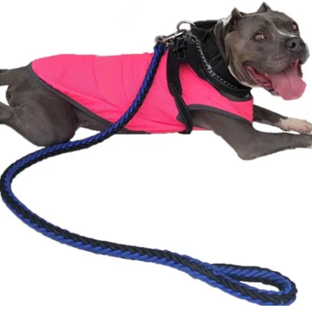 8-strand Woven Dog Slip Lead Adjustable Loop Dog Leash Pet Rope Medium Large Dogs