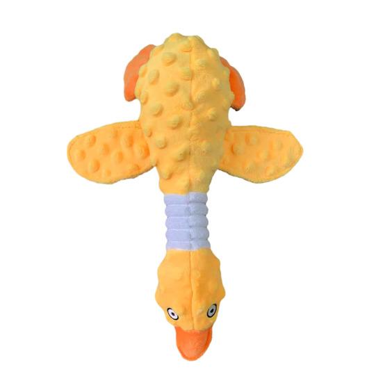 Stuffed Duck Dog Toy for Aggressive Chewers Soft Plush Duck Toy with Squeaker Crinkle Paper Puppy Chew Toy for Interactive Play And Boredom Relief