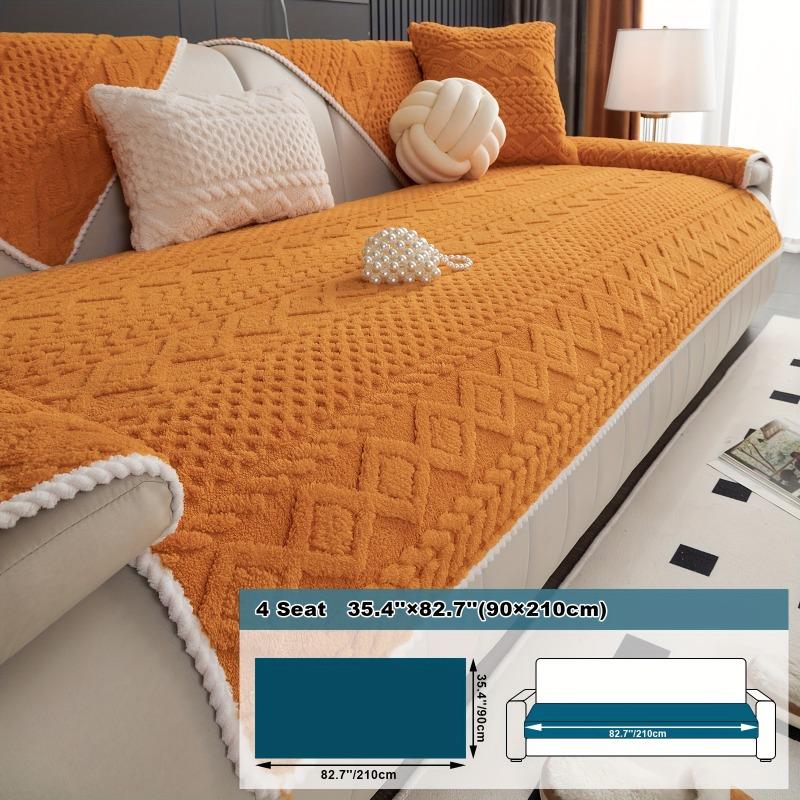 1PC Shu cotton velvet sofa cushion plush sofa cover cloth simple and fashionable four-season universal seat cushion non-slip cover towel cover cloth