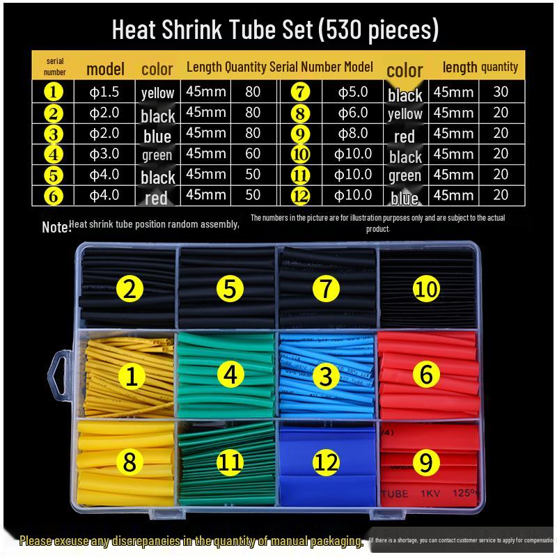 Waterproof Heat Shrink Tubing Set for Cable & Earphone Protection