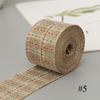 6M Red Black Green Plaid Ribbon for Christmas Decoration Made of Linen Fabric