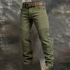 Men's Casual Cargo Pants with Patchwork Striped Design for Hiking and Outdoor Sports