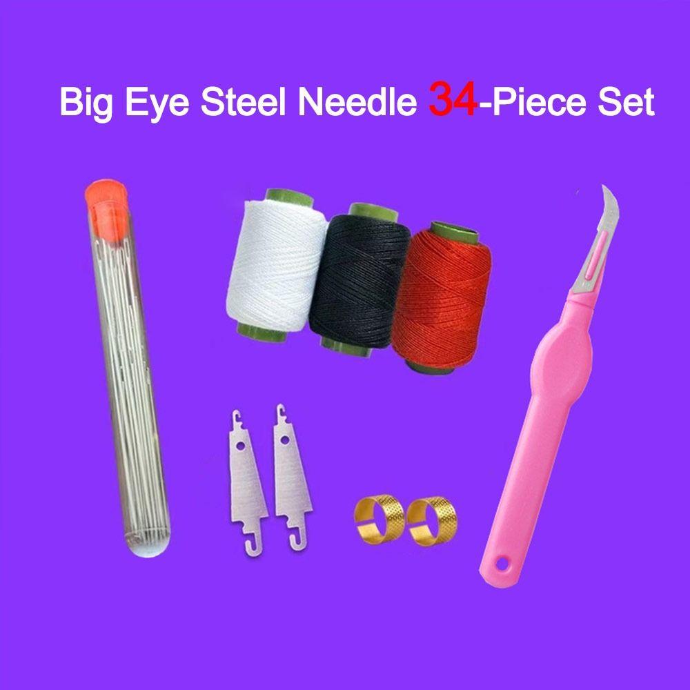 6/25/34PCS Multi-Purpose Sewing Tool Set with Top Needle Easy Sewing Needle and Thread Kit Quilt Sewing Needle