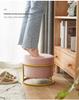 Solid Wood Round Stool - Light Luxury Shoe Changing/Footrest, Living Room/Entryway Bench/Pier, Coffee Table Accent.