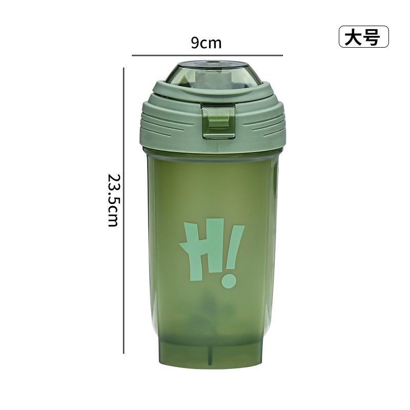 500ml Portable Protein Powder Shaker Bottle Leak Proof Water Bottle for Gym Fitness Training Sport Shaker Mixing Cup with Scale