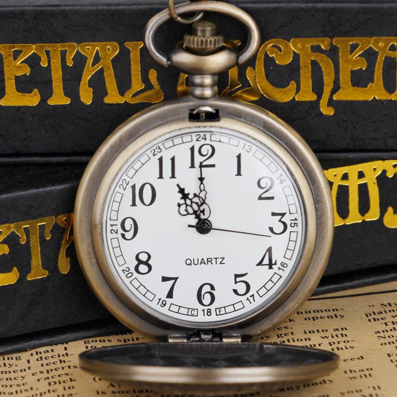 10pcs/lot Quartz Pocket Watch for Children and Students Vintage Style Necklace Pocket Watch Practical Gift