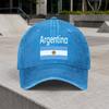Retro Argentine Flag Washed Baseball Cap Unisex Adjustable Dad Hat for Outdoor Daily Wear Parties Vacations
