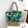 Simple Design Canvas Cross Body Bag Large Capacity Durable Shoulder Bag Stylish Beach Bag Casual Use