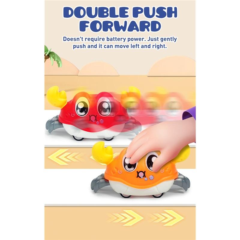 Electric Crawling Crab Toy, Dancing Walking Baby Sensory Tummy Time Toy, Auto Moving Learning Crawl Toy For Infant Gift