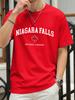Cascate del Niagara Ontario Canada Stampa Maglietta Per Uomo Moda Estiva Maglietta Cotone Abbigliamento Casual Comoda Morbida Manica Corta