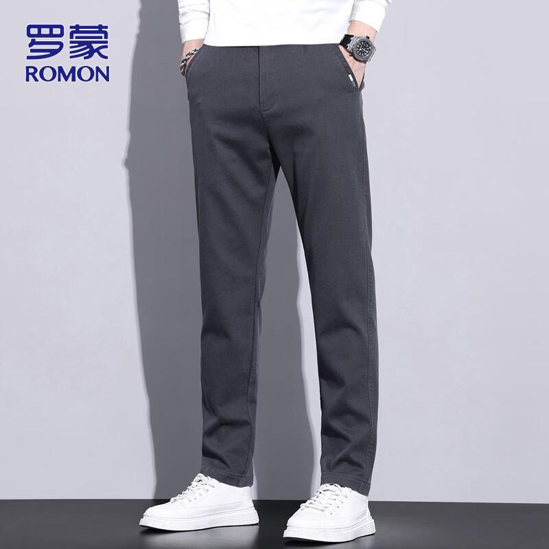 ROMON Men's Straight-Leg Casual Pants