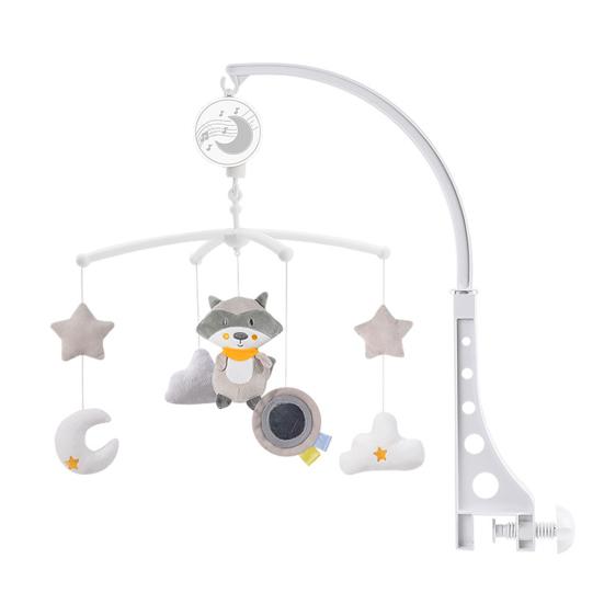 Baby Crib Mobile with Music & Rotating Toys Soft Plush Hanging Rattles for Newborns 0-3 Years Soothing Melodies for Nursery Stroller Bedtime