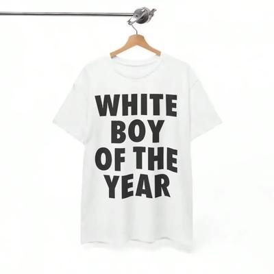 2026 Nová BÍLÝ KLUK ROKU Trička Bavlna Potisk Krátký Rukáv Tričko BÍLÝ KLUK Streetwear Vintage Tričko Móda Volný Top Y2K